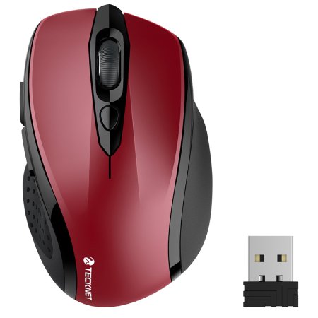 TeckNet Pro 2.4G Wireless Mouse,Nano Receiver,6 Buttons,24 Month Battery Life,2400 DPI 3 Adjustment Levels