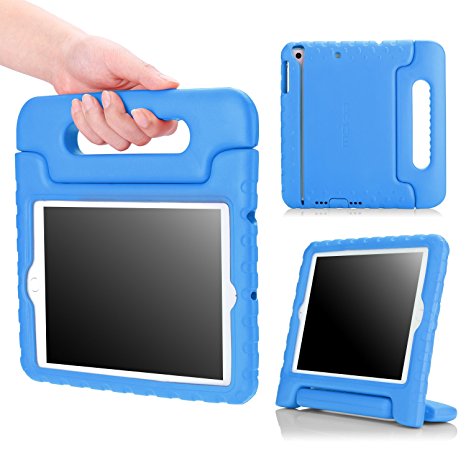 iPad Mini 1 / 2 / 3 Case, MoKo Kids Shock Proof Handle Light Weight Protective Stand Cover for Apple iPad Mini 1 (2012), iPad Mini 2 (2013), iPad Mini 3 (2014), BLUE (Not fit iPad Mini 4)