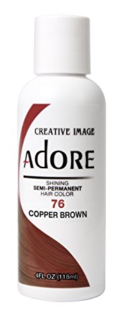 Adore Semi-Permanent Haircolor #076 Copper Brown 4 Ounce (118ml)