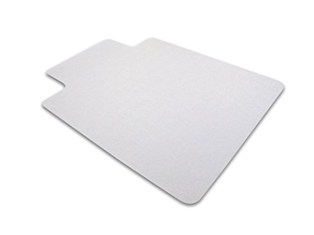 Floortex Ultimat Polycarbonate Chair Mat for Hard Floors, 53" x 48", Rectangular with Lip, Clear (1213419LR)