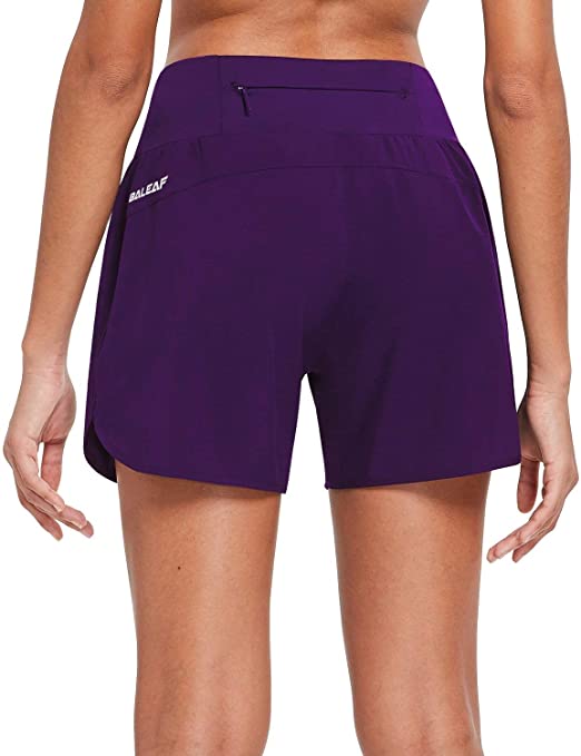 BALEAF Womens 5 Inches Walking Running Shorts Liner Quick Dry Gym Workout Lined Shorts Pocket