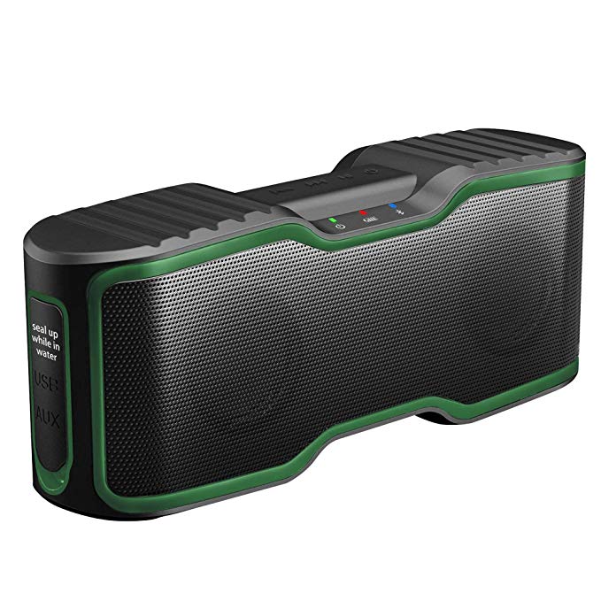 AOMAIS Sport II Portable Wireless Bluetooth Speakers Waterproof IPX7, 15H Playtime, V5.0, 20W Bass Sound, Stereo Pairing, for Outdoors, Travel, Pool, Home Party 2020 Upgrade Deep Green