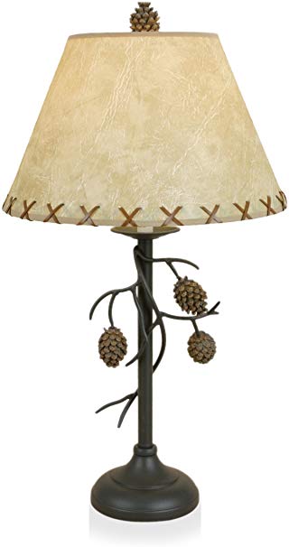 Dennis East Pine Cone Branch Table Lamp