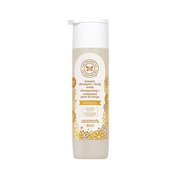 The Honest Company 2 in 1 shampoo and body wash with sweet orange vanilla scent, 10 oz