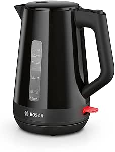 Bosch MyMoment Delight TWK1M123GB Electric Kettle with 1.7 L Capacity and Fast Boil, Integrated Limescale Filter, Cord Storage in Black