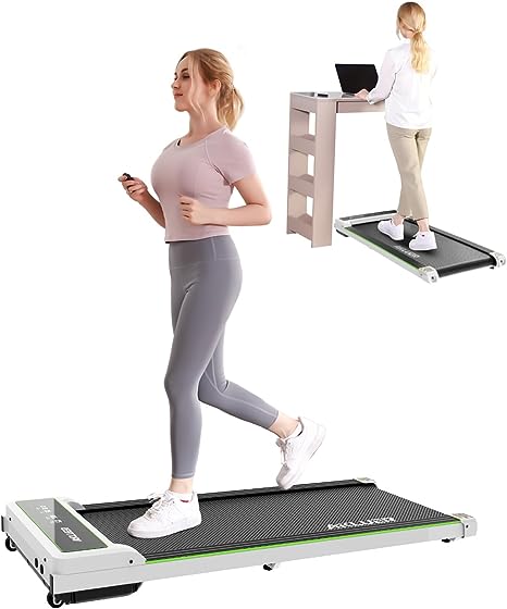 Walking Pad, AKLUER 2.25 HP Under Desk Mini Treadmill with 256 Weight Capacity, Portable Walking Treadmill with IR Remote for Home, Office, Apartment, Light Weight Electric Walking Jogging Machine