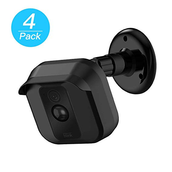 Blink XT Camera Wall Mount Bracket ,Weather Proof 360 Degree Protective Adjustable Indoor Outdoor Mount and Cover for Blink XT Home Security Camera System Anti-Sun Glare UV Protection (Black(4 Pack))