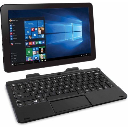 RCA 10 inches WINDOWS 10 - TABLET PC W/ DETACHABLE KEYBOARD-Black Color