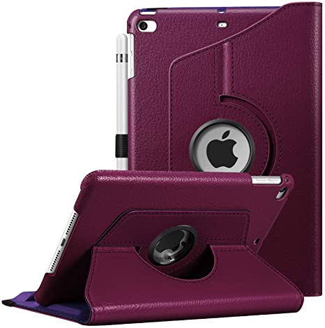 Fintie Rotating Case for iPad Mini 5th Gen 2019 / iPad Mini 4-360 Degree Rotating Smart Stand Protective Back Cover, Auto Sleep/Wake Feature for 7.9" iPad Mini 5 / Mini 4 Tablet, Purple