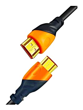 Live Tech Flix 4K Ultra HDMI Male-to-Male Cable 1.8 Meter (Orange-Black, PVC)