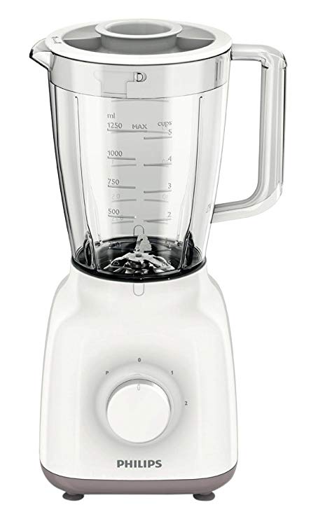 Philips HR2105/00 – Daily Collection Blender 400 W, 1.5 l, Glass jug, 2 speeds. Crystal Vase White