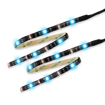 Albrillo 1M 5050 RGB LED TV Strip Colour Changing Plug & Play Kit, USB Cable LED Strip Light for TV Computer Car Lighter Background Decorative