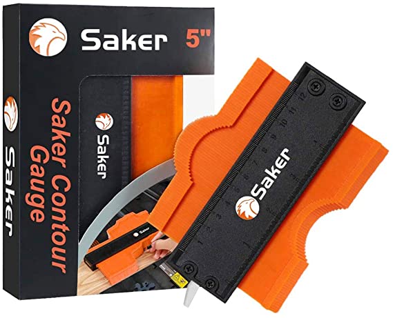 Saker Contour Gauge (5 Inch Lock) Profile Tool- Adjustable Lock-Precisely Copy Irregular Shape Duplicator -Irregular Welding Woodworking Tracing - Must Have Tool for DIY Handyman, Construction