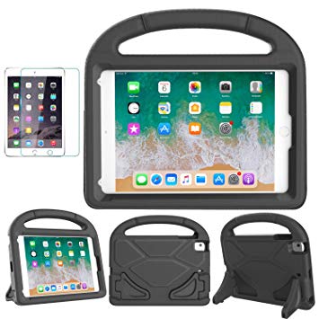 iPad Mini 1/2/3/4/5 Case for Kids, SUPLIK Durable Shockproof Protective Handle Bumper Stand Cover with Screen Protector for Apple 7.9 inch iPad Mini 5th (2019),4th,3rd,2nd,1st Generation, Black