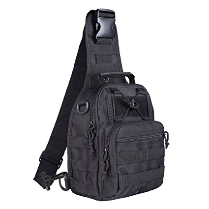 Qcute Tactical backpack, single shoulder messenger bag, Chest bag, casual office tactical satchel, first aid bag, Bag which is suitable for carrying iPad, smart phone, wallet and daily necessities