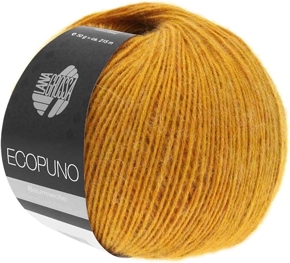 Lana Grossa Ecopuno, 33 Yellow Orange Yarn