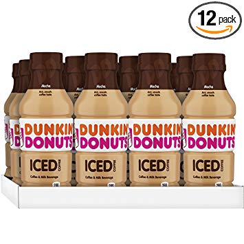 Dunkin Donuts Iced Coffee, Mocha, 13.7 Fluid Ounce (Pack of 12)