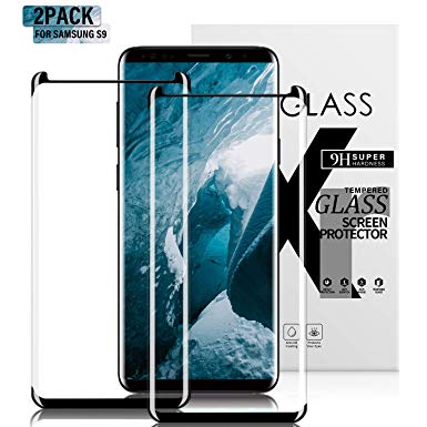 Gozhu [2-Pack] Galaxy S9 Screen Protector Tempered Glass,[Anti-Fingerprint][No-Bubble][Scratch-Resistant] Glass Screen Protector for Samsung Galaxy S9