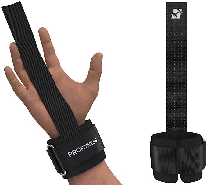 ProFitness Weight Lifting Straps: Heavy Duty Strap Improves Grip for Weightlifting, Powerlifting, Bodybuilding & Deadlift | Neoprene Padded Wrist Wraps Provides Support | for Men & Women