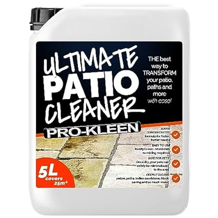 Ultimate Patio Cleaner - Deeply Cleans Patios & Drives to Remove Dirt & Grime - Removes Black Spots & Lichen - Concentrated Formula - Covers up to 25m2 (5 Litres)