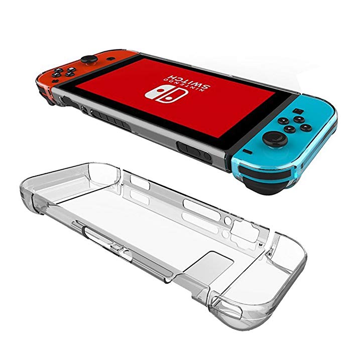 Fourheart Nintendo Switch Case,Anti-Scratch and Shock-Absorption Hard Back Case Cover for Nintendo Switch - Transparent