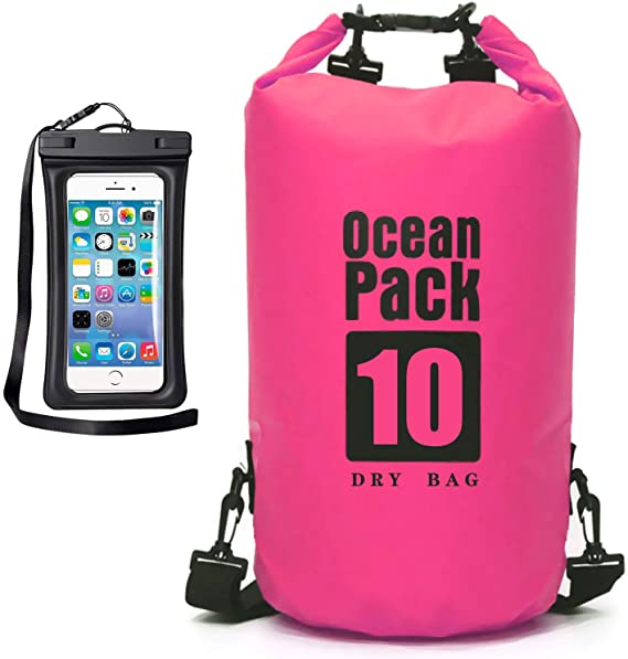 MR LION Floating Waterproof Dry Bag 10L/20L/30L, Roll Top Dry Sack Keeps Gear Dry for Kayaking, Rafting, Boating, Swimming, Camping, Hiking, Fishing, Beach with Waterproof Phone Case