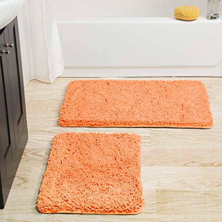 Lavish Home 67-18-PE Bath Mat Set, 2 Piece