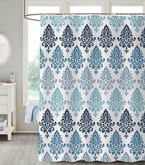 Ufaitheart Small Size 36" x 72" Shower Curtain Fabric Bathroom Curtains Water Proof, Teal, Turquoise, Gray