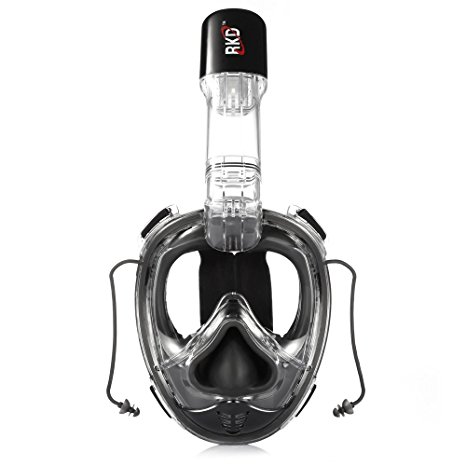 (One Size for All) X-CAT 2017 Newly One-Piece Full Face Snorkel Mask with GASBAG Design, Comfortable and Anti-Flog Scuba Masks for Larger Viewing Area and Closer to Water