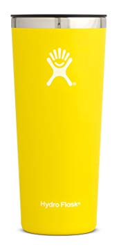 Hydro Flask 22 oz Double Wall Vacuum Insulated Stainless Steel Travel Tumbler Cup with BPA Free Press-In Lid, Lemon