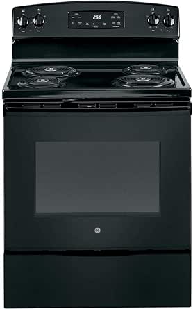 GE JB258DMBB 30" Freestanding Electric Range with 4 Coil Elements 5.3 cu. ft. Oven Capacity Self-Cleaning Oven Storage Drawer in Black