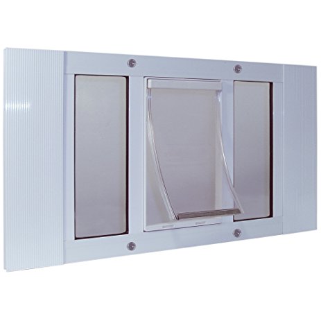 Ideal Pet Products 27SWDXL Aluminum Sash Window Pet Door, X-Large/10.5" x 15", White