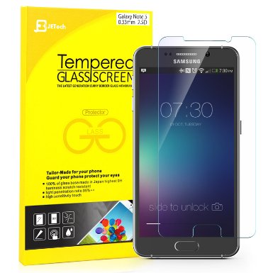 JETech Tempered Glass Screen Protector Film for Samsung Galaxy Note 5