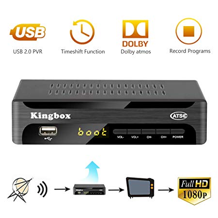 Digital Converter Box for Analog TV, Leelbox Q03S ATSC Converter Box HD 1080P with Record, Pause Live TV, USB Multimedia Playback, and HDTV Set Top Box [2019 Update Version]