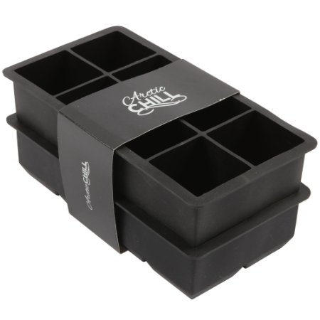 Arctic Chill Large Ice Cube Tray - 2 Pack - 2 Inch Cubes Keep Your Drink Chilled For Hours Without Diluting It