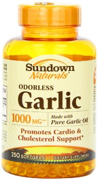 Sundown Naturals Odorless Garlic 1000mg Softgels 250 Count