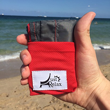 Just Relax Lightweight Outdoor Pocket Blanket, Picnic, Beach, Tanning, Yoga, 63x42 Inches
