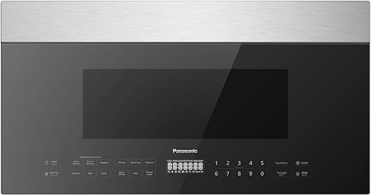 Panasonic NN-SU158S 1.9 Cubic Feet Over-the-Range 1000W Microwave Oven with Static Touch Control and Smoky Glass Design