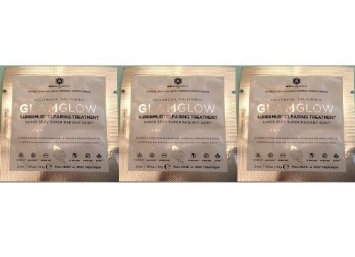GlamGlow SuperMud Clearing Treatment Sample Packets 3 Pcs (.21oz/6.3g Combined Total)
