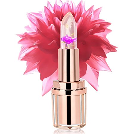 PrettyDiva Jelly Flower Lipstick Lip Care Mood Color Changing Moisturizer Lip Balm Lip Scrubs