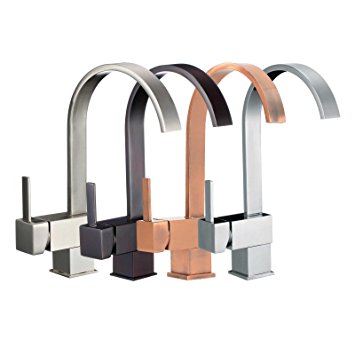 FREUER Organica Collection: Modern Kitchen / Wet Bar Sink Faucet, Polished Chrome