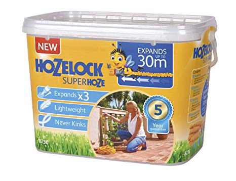 Hozelock 30m Superhoze Hosepipe, Yellow & Grey