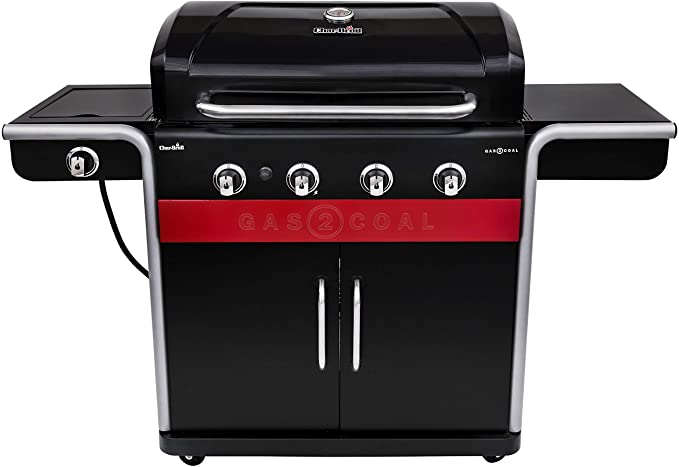 Char-Broil Gas2Coal 440 Hybrid Grill - 4 Burner Gas & Coal Barbecue Grill, Black Finish
