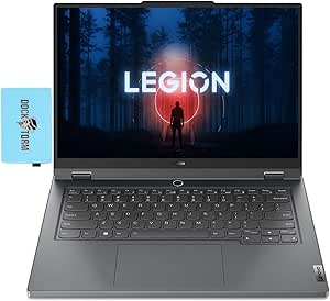 Lenovo Legion Slim 5 Gen 8 Gaming Laptop (AMD Ryzen 7 7840HS 8-Core, 16GB LPDDR5X 6400MHz RAM, 512GB SSD, GeForce RTX 4060, 14.5, 120 Hz 2.8K (2880x1800), Fingerprint, Win 11 Home) with Dockztorm Hub