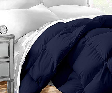 Sleep Restoration Down Alternative Comforter 2300 Series - Best Hotel Quality Hypoallergenic Duvet Insert Bedding - Full/Queen - Navy