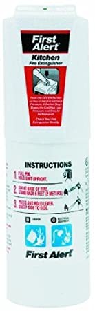 First Alert Kitchen Fire Extinguisher UL Rated 5-B:C (White) by First Alert