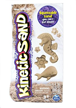 Kinetic Sand Toy Playset - Squeezable Sand You Can Not Put Down - 680 Grams - Brown Box Set