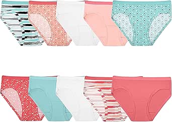 Fruit of the Loom Girls' Cotton Hipster Underwear