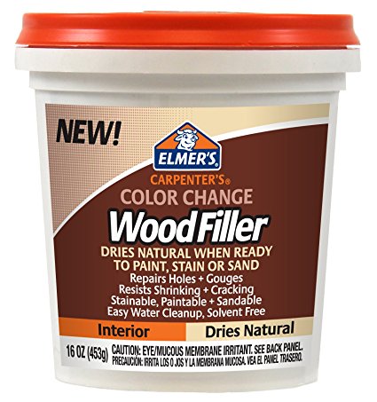 Elmer's E914  Carpenter's Color Change Wood Filler, 16-Ounce, Natural