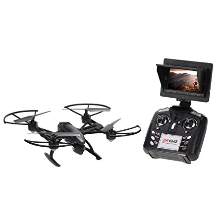 KYToy 509G 5.8G FPV RC Helicopter 2.4GHz 4CH 6 Axis Drone 2.0MP HD Camera Quadcopter with LED Light and CF Mode & LCD Screen &Camera